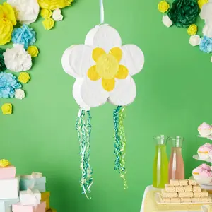 Flower Power Party Pinata Decoraties Pull String Daisy Pinata Voor Lentebloem Verjaardagsfeestje Decoraties