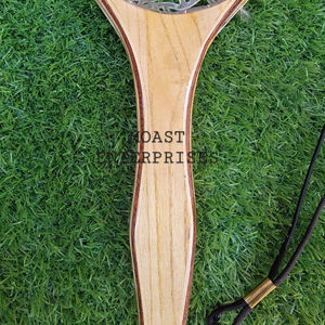 Filet d'atterrissage de pêche à la mouche en plein air Filet à truite Cadre en bois avec filet en caoutchouc Filet coulé à la main Thor Filet de pêche à la truite - Product Image 1