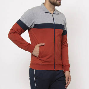 Survêtements de course respirants 100% coton pour hommes, vêtements décontractés, fermeture à glissière, logo solide, coureurs d'hiver de haute qualité, nouveauté - Product Image 4