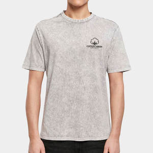 Fabrication en usine de t-shirts pour hommes sur mesure, t-shirts décontractés pour hommes adultes, t-shirts délavés à l'acide - Product Image 1