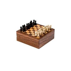 Juego de tablero de ajedrez de lujo hecho a mano de madera juego de ajedrez de madera de forma redonda con espacio de acento para sostener piezas de ajedrez - Product Image 6