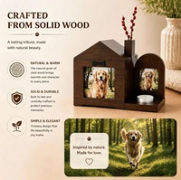 Coffret commémoratif pour animaux de compagnie : Cadre photo et meuble de rangement pour la commémoration de la perte de chien ou de chat, cadeau et décoration intérieure de collection