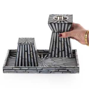 Artistic MOP Incense Burner Set With Holder Tray Luxury Floral Inlaid Burner Set Unique Incense <b>Gift</b> <b>Box</b> For Ramadan <b>Eid</b> Mubarak - Product Image 5
