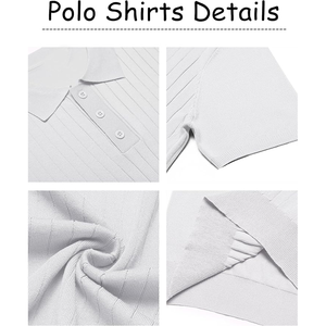 Camisetas Polo Casuales para Hombre, Clásicas con Botones, Manga Corta, Camiseta Polo de Color Sólido, Camisetas de Algodón, Tops Elegantes - Product Image 5
