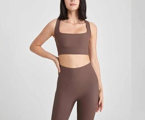 Conjunto Deportivo de 2 Piezas para Mujer, 100% Algodón, Elástico en 4 Direcciones, Cintura Alta, Top Deportivo y Pantalones Cortos para Entrenamiento, Fitness y Yoga - Product Image 5