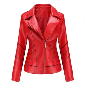 Chaqueta de cuero genuino para mujer con artesanía refinada que ofrece tacto suave y calidad duradera que funciona en todos los diseños - Product Image 5