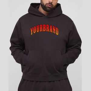 New <b>Fashionable</b> 100% Cotton Winter Basics Hoodies Men's Custom <b>3D</b> Puff Printed logo Solid Colour High Street Pullover Oversized - Product Image 6