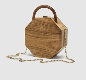 Bolso de mano de resina artesanal indio de color marrón para mujer - Product Image 2