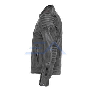 Veste de moto pour homme en cuir respirant, design personnalisé, marque privée, vêtements de sécurité pour le sport, utilisation hivernale - Product Image 5