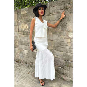 Conjunto de Chaleco y Falda Plisada de Punto 10001 para Primavera/Verano - Product Image 6