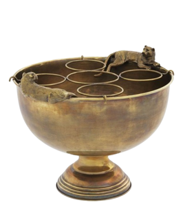 Cuenco de champán con acabado antiguo, Enfriador de vino, cuenco de hielo, decoración de mesa de Hotel para el hogar, cuenco de Metal de bronce - Product Image 1