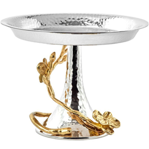 Support à gâteau en métal noir et or de haute qualité avec motif floral, plateau de présentation de desserts vintage pour la décoration de table de mariage et de fête - Product Image 4