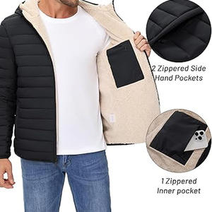 Veste d'hiver matelassée pour hommes avec motifs personnalisés Design à bulles décontracté avec décoration personnalisée Service OEM téléchargé par Dress Sports - Product Image 5