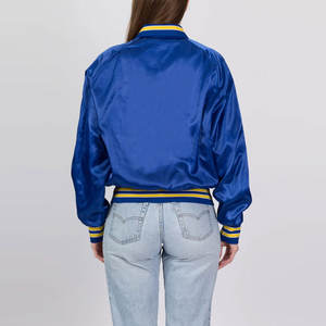 Chaquetas Universitarias de Moda, Chaquetas de Satén Personalizadas Lisas de Algodón para Mujer, Chaquetas de Satén de Buena Calidad para Hombre - Product Image 3