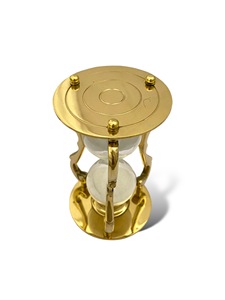 Casting Leg Hour Glass 5-Minute Brass & Wood Design Lightweight Elegant <b>Desk</b> Office <b>Study</b> Decorative Display - Product Image 3