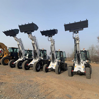 Nouvelle marque Mini-chargeuse sur pneus articulée 4x4 1t 1.5t 2t avec grappin à bois