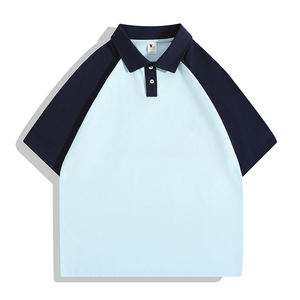 Vente en gros de t-shirts polo de golf 100% coton pour hommes manches raglan vierges personnalisées 240 grammes de styles debout vintage assortis - Product Image 1