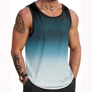 Custom Logo <b>Men's</b> Sublimation <b>Tank</b> <b>Top</b> <b>Set</b> Premium Quality Bulk Order Sportswear Vendor Factory Price Sleeveless Wear - Product Image 3