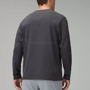 Camiseta ajustada con estilo para hombre 2025, camiseta elástica de manga larga de algodón suave, 100% de algodón tejido - Product Image 4