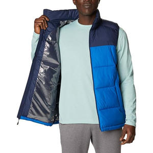 Gilet matelassé léger d'hiver pour hommes en duvet de canard col montant coupe-vent imperméable vêtements d'extérieur chauds fabricant de veste matelassée - Product Image 4