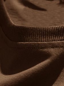 เสื้อยืดลำลองแนวสตรีทผ้าคอตตอน100% โลโก้ด้านหน้าทรงหลวมเข้ารูป - Product Image 3