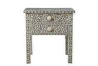 Table d'appoint de luxe en incrustation d'os meubles anciens en bois faits à la main pour bureau de salon d'entrée d'Inde