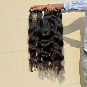 Les vendeurs de cheveux humains indiens et cambodgiens bruts vierges de haute qualité lâchent le style de vague profonde; Suppléments de cheveux bouclés droits - Product Image 2