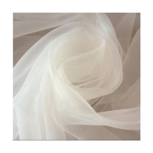 2024 nouvelle dernière usine 100% Polyester soie pure Organza tissu Textile mariage tissu Tulle Organza - Product Image 5