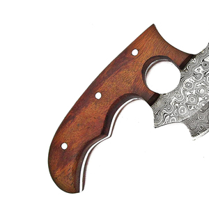 Venta al por mayor pedidos a granel personalizados OEM ODM servicio industrial grado PRESTIGE cuchillas cortador de pizza hacha de acero inoxidable mango de madera - Product Image 2