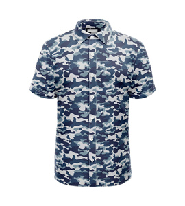 Chemise boutonnée à manches courtes pour hommes Chemise de voyage légère évacuant l'humidité OEM du Vietnam - Product Image 2