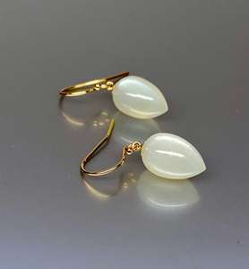 ต่างหูมูนสโตนสีขาวธรรมชาติ 925 เงินสเตอร์ลิงอาร์ตเดโคงานแต่งงานของขวัญสำหรับผู้หญิง - Product Image 1