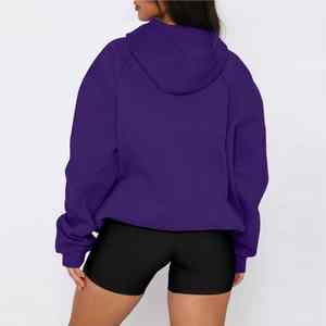 New Arrival Premium Women's 100% Cotton Oversized Long Front Solid Winter Streetwear Lightweight Drop Shoulder <b>Hoodie</b> OEM - Product Image 4