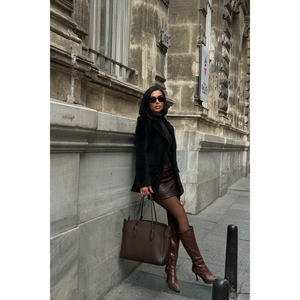 Chaqueta Blazer de un Solo Botón para Mujer, Marca FOX FABRIC, en Color Negro - Product Image 5