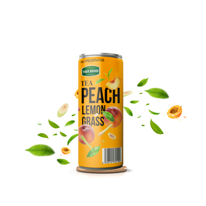 Té de Melocotón de Vietnam en Botella, Té Energético Saludable, Té de Melocotón y Limoncillo, Bebidas en Lata, Diseño de Empaque - Product Image 2