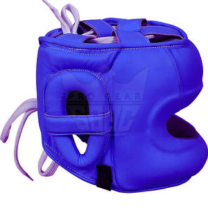 Protège-tête de boxe en cuir de qualité supérieure, design personnalisé avec logo personnalisé, protection pour l'entraînement de MMA et de boxe - Product Image 2