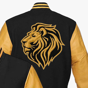 Chaqueta Letterman de alta calidad para hombre, chaquetas Versity de lana 100% de cuero Real, diseño personalizado de invierno, chaqueta de béisbol universitaria para hombre - Product Image 5