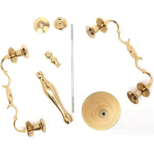 Candelabro de Metal de 5 brazos a precio razonable, portavelas con acabado dorado, soporte de vela, Decoración de mesa, decoración de boda y fiesta - Product Image 3