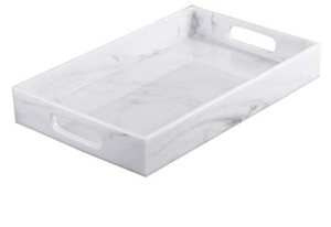 Plateau de service unique en métal et marbre, fait main, durable, au design moderne, idéal pour les hôtels, les anniversaires et les mariages - Product Image 4