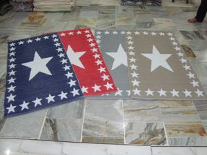 Tapis jacquard en plastique recyclé personnalisé 100% Tapis style uni pour salon et salle à manger avec logo personnalisé - Product Image 2