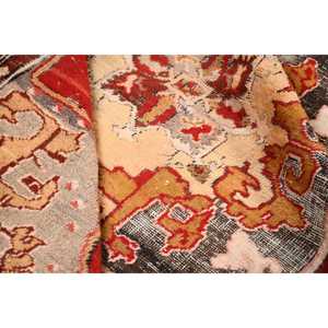 4.3x7 ft Turkish Rug, Vintage Area Rug, Red Brown Striped Rug - Product Image 5