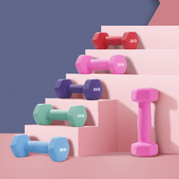 Ensemble d'haltères hexagonales en néoprène léger et coloré pour la musculation à domicile