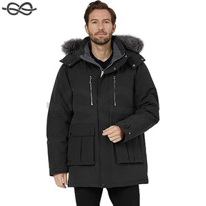 Chaqueta acolchada con estilo para hombre, abrigos gruesos de invierno, capucha de piel sintética, Parka cálida, prendas de vestir exteriores, ropa de invierno aislada para clima frío - Product Image 3