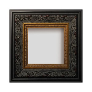 Cornice PS cornice in plastica nera con motivo floreale oro per Home Office cornice adatta per quadri <span class=keywords><strong>foto</strong></span> soggiorno camera da letto - Product Image 2