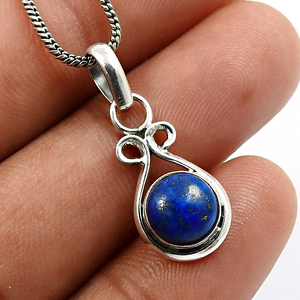 High Quality 925 Solid Sterling <b>Silver</b> <b>Earrings</b> With Round Cut Natural Lapis Lazuli Gemstone Pendants Wholesale <b>Silver</b> Jewelry - Product Image 3