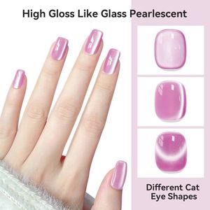 Vernis à ongles gel Kween Cat Eye - Moonlight, violet brillant, effet soie magnétique, manucure lisse, 8 ml - Product Image 2