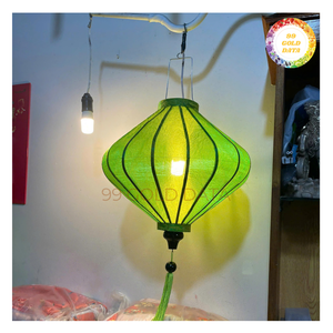 Lanterne en soie tissée à la main cadre en bambou coloré vietnamien Hoi An Style lampe suspendue pour Garden Party mariage décoration intérieure - Product Image 5