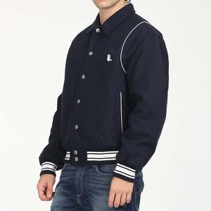 Light <b>Weight</b> High Quality Winter Men Varsity Jacket with <b>Stand</b> Collar Windproof Customized Color & Logo - Product Image 3