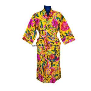 Nouvelle arrivée Veste matelassée pour femmes Imprimé floral Fait main Kantha matelassé 100% coton biologique Manches trois quarts Printemps Automne - Product Image 2