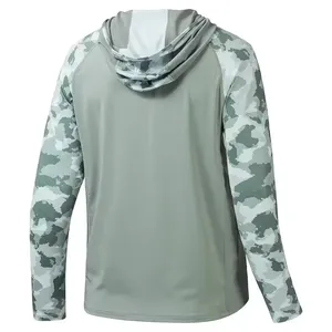 Sudadera con Capucha Negra para Hombre, Manga Larga, Cortavientos, de Poliéster, para Pesca, Color Sólido - Product Image 5