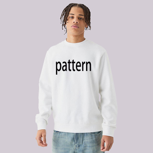 Sudaderas con capucha blancas personalizadas cuello redondo Unisex 100% algodón grueso Gsm sudadera de gran tamaño bordado cuello redondo en blanco hombres sudadera - Product Image 2